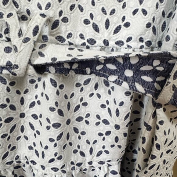 Anthropologie Elevenses NEW Eyelet Lace Trench Coat Jacket Cotton Lightweight 8 - Picture 10 of 16